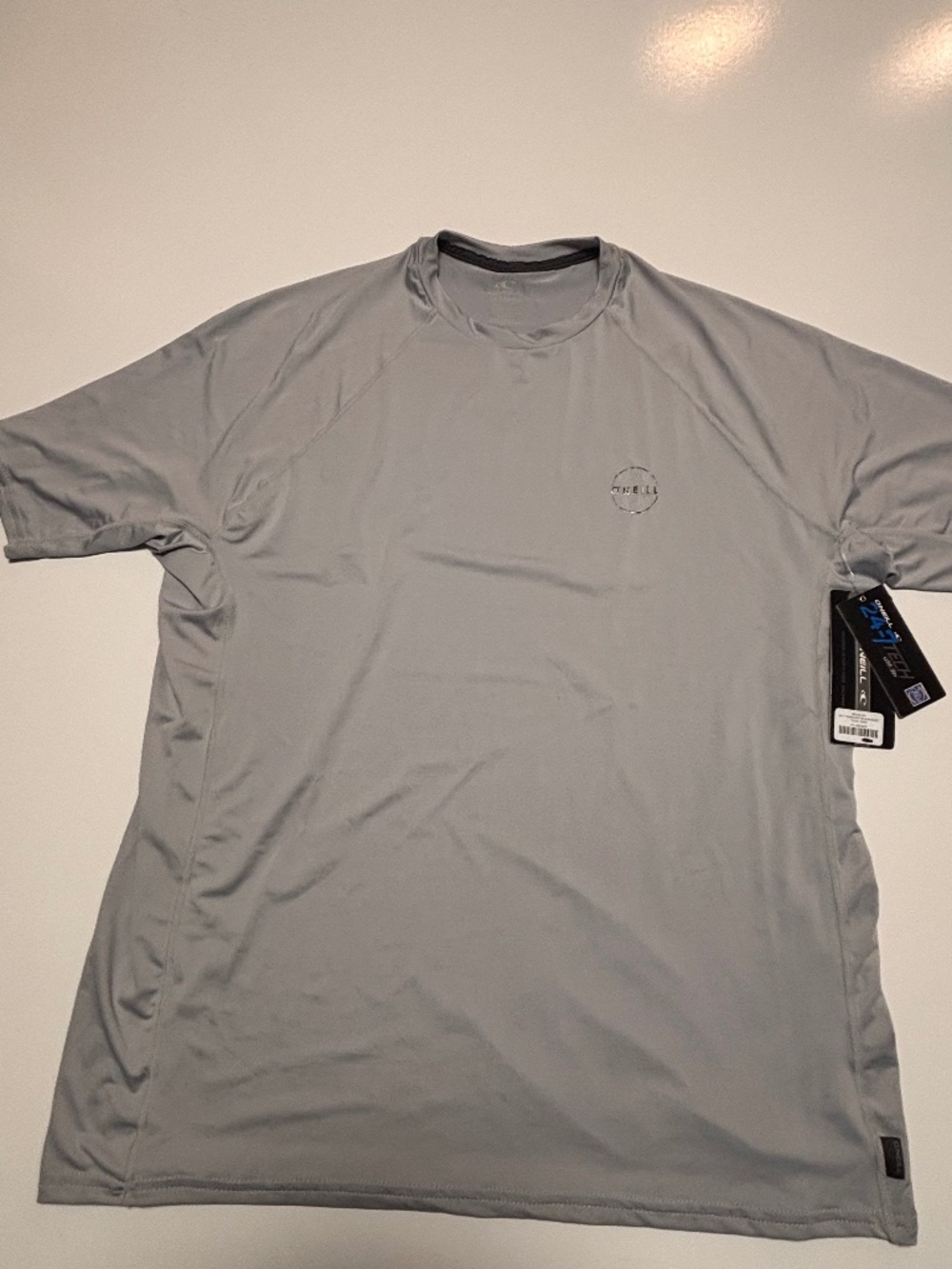 Mens O'Neill Gray Loose Fit Short Sleeve Rash Guard Size 2XL 24-7 TRVLR